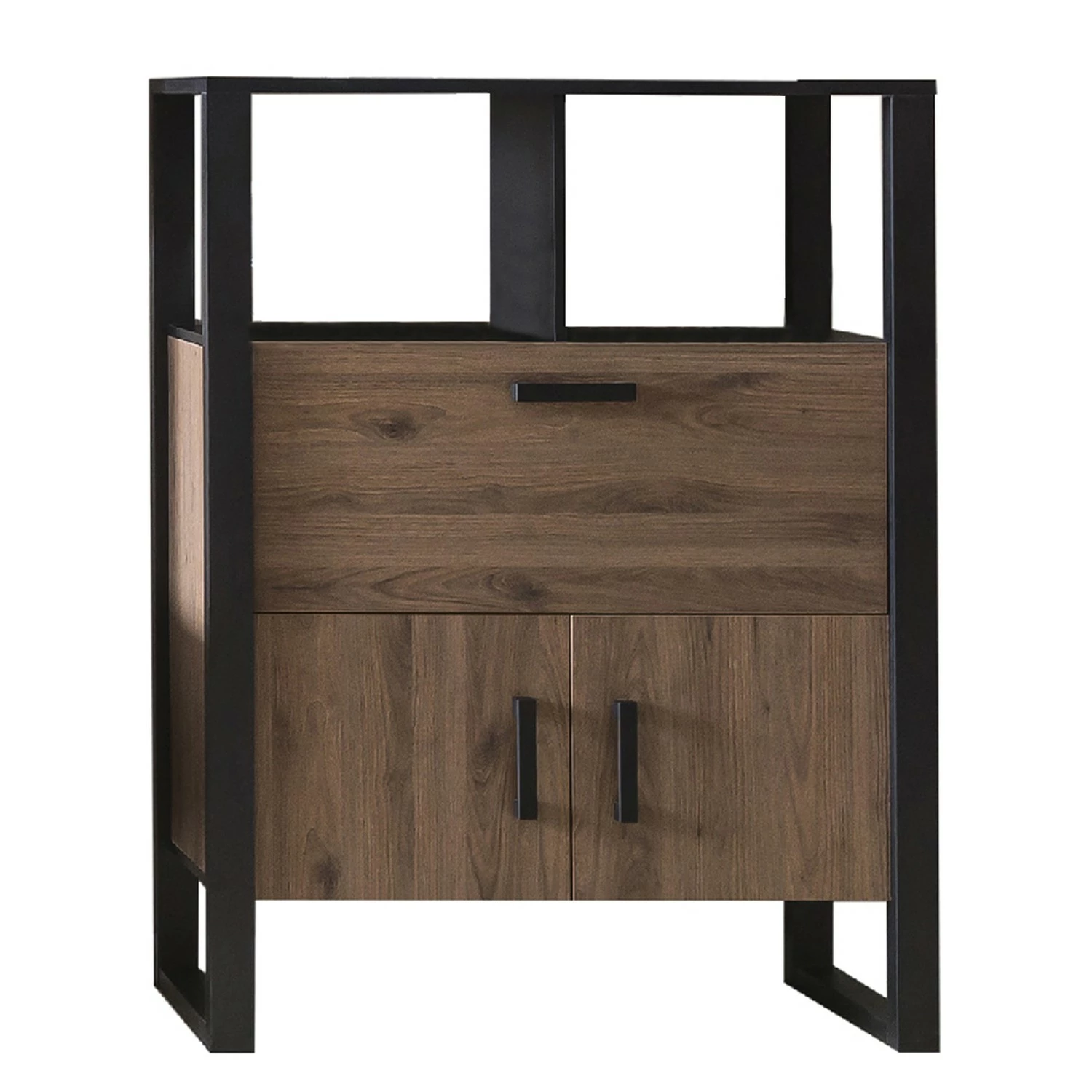 Red Living Highboard Norddal - Nussbaum Dekor / Schwarz 7 Red Living Highboard Norddal - Nussbaum Dekor / Schwarz – Bild 7