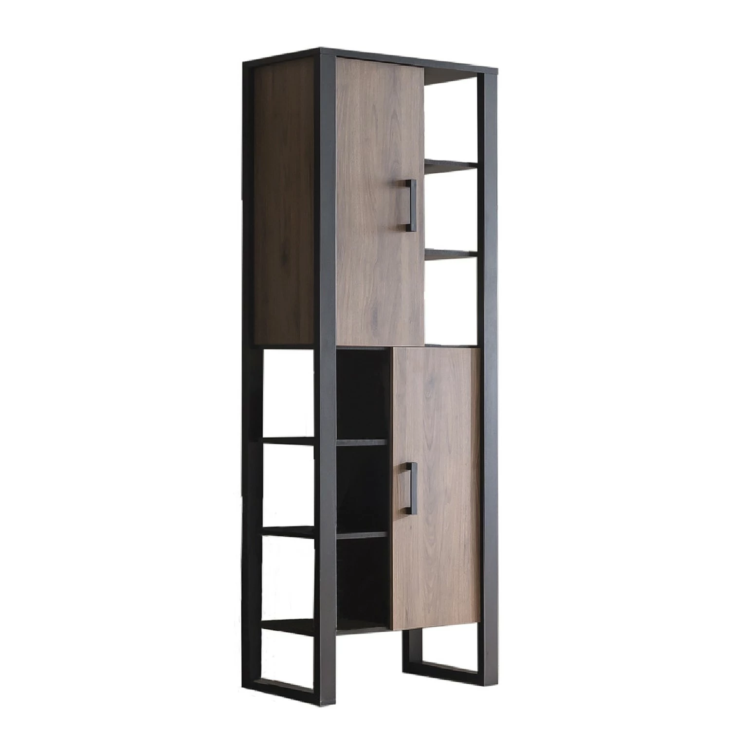 Red Living Regal Norddal I - Nussbaum Dekor / Schwarz 5 Red Living Regal Norddal I - Nussbaum Dekor / Schwarz – Bild 5