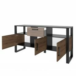 Red Living Sideboard Norddal - Nussbaum Dekor / Schwarz -WOHNZIMMERMÖBEL Verkäufe 1000304813 211027 105010000120 DETAILS P000000001000304813