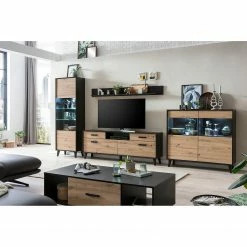 Norrwood Kommode Argenteuil II - Eiche Artisan Dekor / Schwarz -WOHNZIMMERMÖBEL Verkäufe 1000304816 211118 07222500031 MOOD DETAILS P000000001000304816 mood