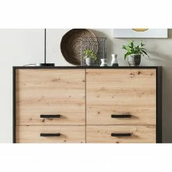 Norrwood Kommode Argenteuil III - Eiche Artisan Dekor / Schwarz 11 Norrwood Kommode Argenteuil III - Eiche Artisan Dekor / Schwarz -WOHNZIMMERMÖBEL Verkäufe 1000304818 211027 10514000175 DETAILS P000000001000304818