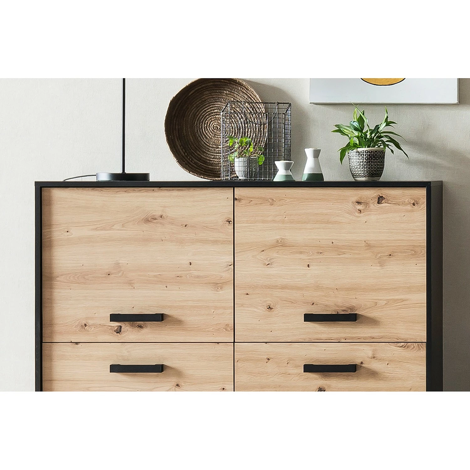 Norrwood Kommode Argenteuil III - Eiche Artisan Dekor / Schwarz 5 Norrwood Kommode Argenteuil III - Eiche Artisan Dekor / Schwarz – Bild 5