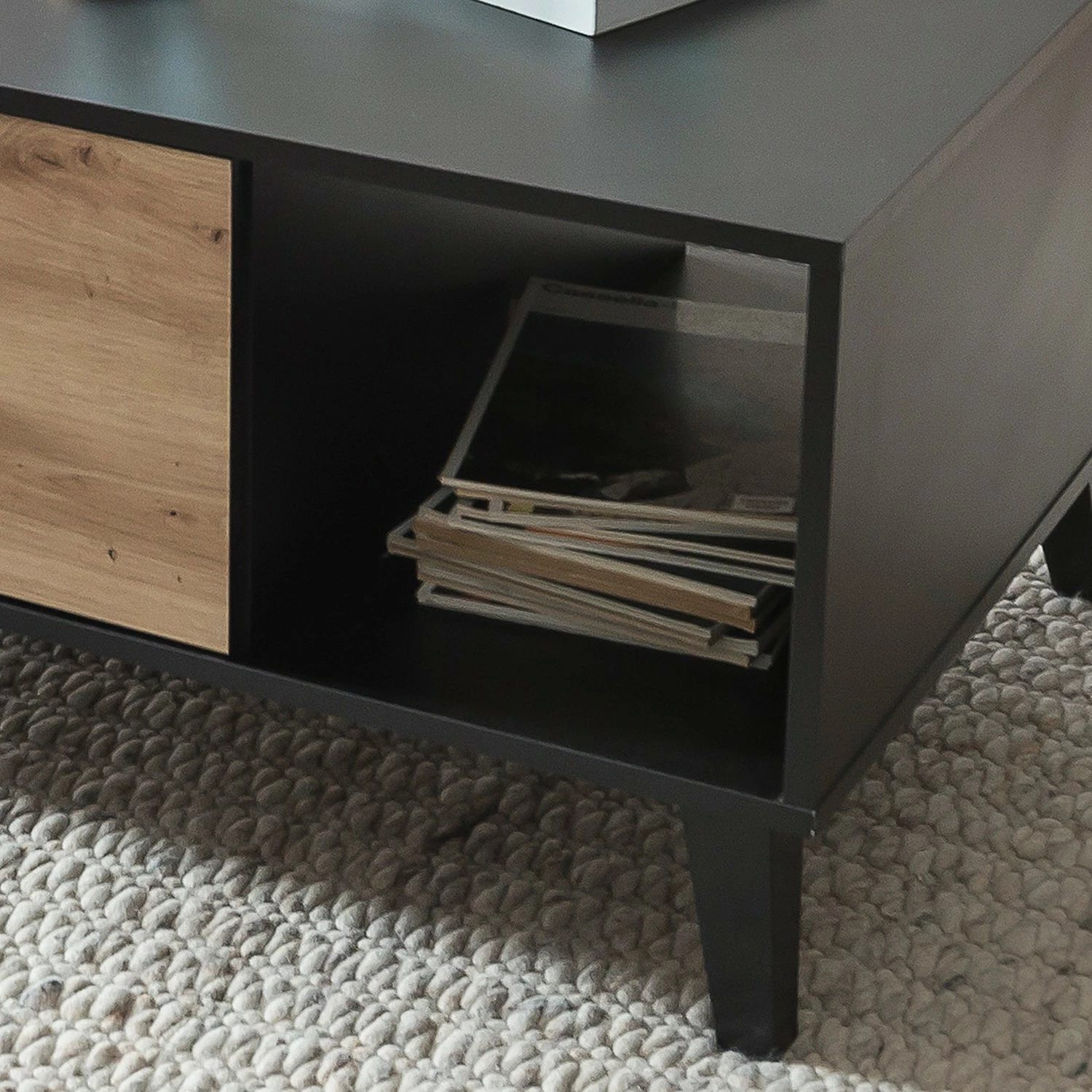 Norrwood Couchtisch Argenteuil - Eiche Artisan Dekor / Schwarz 5 Norrwood Couchtisch Argenteuil - Eiche Artisan Dekor / Schwarz – Bild 5