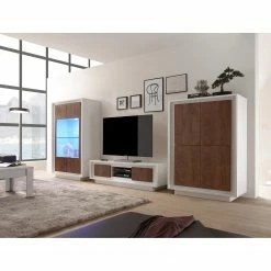 LC Spa Highboard Forenza - Nussbaum Dekor / Weiß -WOHNZIMMERMÖBEL Verkäufe 1000306548 211122 15090800082 MOOD DETAILS P000000001000306548 mood