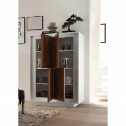 LC Spa Highboard Forenza - Nussbaum Dekor / Weiß -WOHNZIMMERMÖBEL Verkäufe 1000306548 211122 150909000105 DETAILS P000000001000306548
