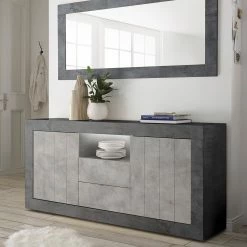 LC Spa Sideboard Urbino I - Hellgrau / Dunkelgrau -WOHNZIMMERMÖBEL Verkäufe 1000306556 211122 15085200067 DETAILS P000000001000306556