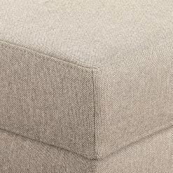 Ecksofa MAISON mit Schlaffunktion - Webstoff Inas: Cappuccino - Longchair davorstehend rechts -WOHNZIMMERMÖBEL Verkäufe 1000306803 211207 11542601391 DETAILS P000000001000306803