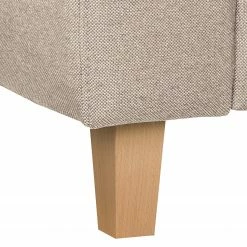 Ecksofa MAISON mit Schlaffunktion - Webstoff Inas: Cappuccino - Longchair davorstehend rechts -WOHNZIMMERMÖBEL Verkäufe 1000306803 211207 11543301397 DETAILS P000000001000306803