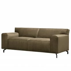Jack & Alice Sofa Bramming (3-Sitzer) - Samt Juna: Taupe - Breite: 210 cm