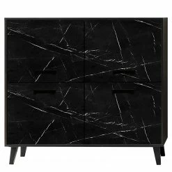 Jack & Alice Kommode Fintel I - Marmor Schwarz Dekor / Schwarz 10 Jack & Alice Kommode Fintel I - Marmor Schwarz Dekor / Schwarz -WOHNZIMMERMÖBEL Verkäufe 1000307056 211110 082346000116 DETAILS P000000001000307056