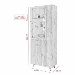 Ars Natura Vitrinenschrank Dorchester - Eiche Artisan Dekor 11 Ars Natura Vitrinenschrank Dorchester - Eiche Artisan Dekor -WOHNZIMMERMÖBEL Verkäufe 1000309599 211118 065805000517 SKETCH DETAILS P000000001000309599 sketch