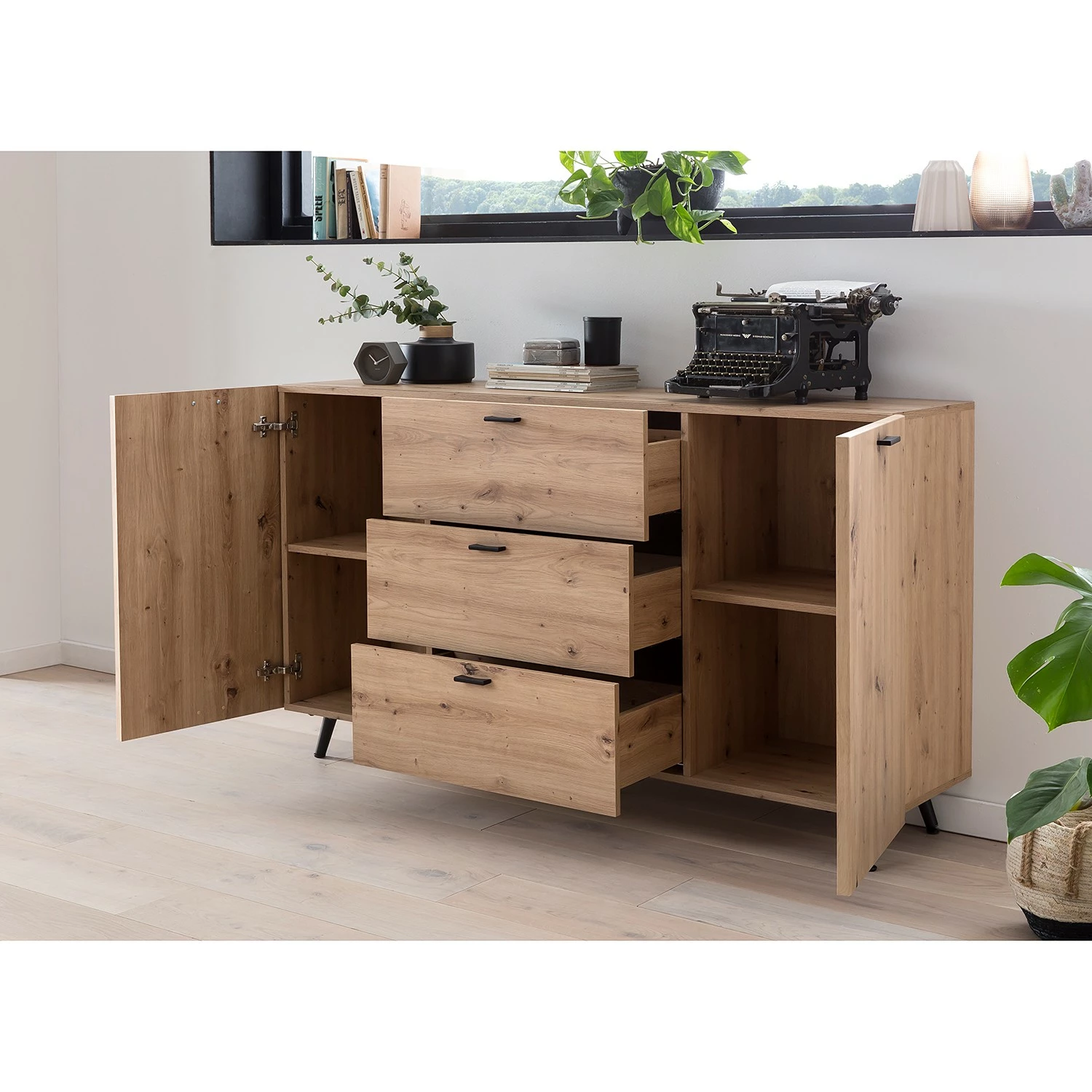Ars Natura Sideboard Dorchester - Eiche Artisan Dekor 3 Ars Natura Sideboard Dorchester - Eiche Artisan Dekor – Bild 3