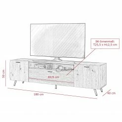 Ars Natura TV-Lowboard Dorchester - Eiche Artisan Dekor 11 Ars Natura TV-Lowboard Dorchester - Eiche Artisan Dekor -WOHNZIMMERMÖBEL Verkäufe 1000309612 211118 065942000551 SKETCH DETAILS P000000001000309612 sketch