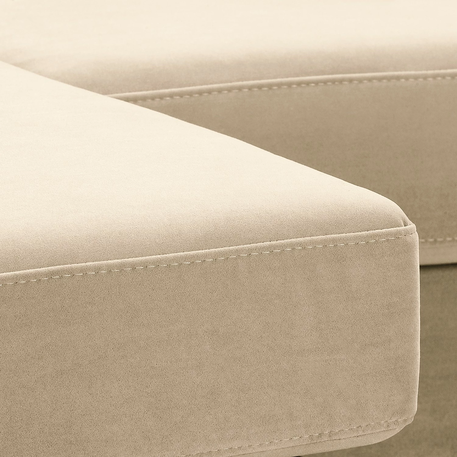 Norrwood Ecksofa MAISON 1-Sitzer mit Longchair - Samt Vaia: Creme - Breite: 150 cm - Longchair davorstehend links 8 Norrwood Ecksofa MAISON 1-Sitzer mit Longchair - Samt Vaia: Creme - Breite: 150 cm - Longchair davorstehend links – Bild 8