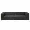 Bigsofa Sheerwood - Chenille TSE: 139 steel - Breite: 270 cm - Ohne Kissen