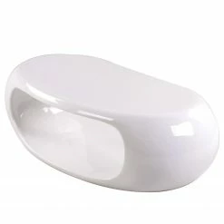 Loftscape Couchtisch Salme - Fiberglas - Hochglanz Weiß