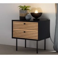 Red Living Kommode Uckerby II - Echtholzfurnier - Eiche / Schwarz -WOHNZIMMERMÖBEL Verkäufe 1000310534 211125 111835000104 MOOD DETAILS P000000001000310534 mood