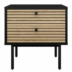 Red Living Kommode Uckerby II - Echtholzfurnier - Eiche / Schwarz -WOHNZIMMERMÖBEL Verkäufe 1000310534 211125 111835000116 DETAILS P000000001000310534