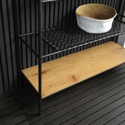 Red Living Regal Padbury - Schwarz / Eiche Dekor -WOHNZIMMERMÖBEL Verkäufe 1000310537 211125 111835000128 DETAILS P000000001000310537