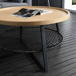 Red Living Couchtisch Padbury II - Eiche Dekor / Schwarz -WOHNZIMMERMÖBEL Verkäufe 1000310539 211125 11183600133 DETAILS P000000001000310539