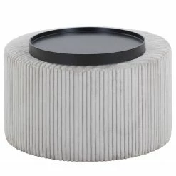 Norrwood Couchtisch Cup - Echtholzfurnier / Cord - Eiche Schwarz / Hellgrau -WOHNZIMMERMÖBEL Verkäufe 1000310543 211125 11183600152 DETAILS P000000001000310543