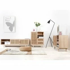 Norrwood Kommode Pini II - Wiener Geflecht / Echtholzfurnier - Natur / Paulownia -WOHNZIMMERMÖBEL Verkäufe 1000310551 211125 11183700165 MOOD DETAILS P000000001000310551 mood