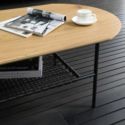 Red Living Couchtisch Padbury I - Eiche Dekor / Schwarz -WOHNZIMMERMÖBEL Verkäufe 1000310554 211125 11183700187 DETAILS P000000001000310554