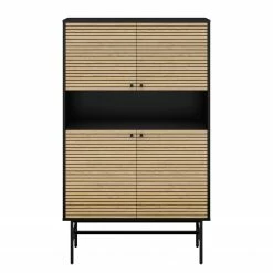 Red Living Highboard Uckerby - Echtholzfurnier - Eiche / Schwarz 7 Red Living Highboard Uckerby - Echtholzfurnier - Eiche / Schwarz -WOHNZIMMERMÖBEL Verkäufe 1000310577 211125 11184200304 DETAILS P000000001000310577
