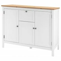 Ridgevalley Sideboard Bombita III - Weiß / Eiche Artisan Dekor
