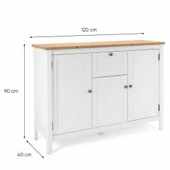 Ridgevalley Sideboard Bombita III - Weiß / Eiche Artisan Dekor -WOHNZIMMERMÖBEL Verkäufe 1000310613 211118 060556000543 SKETCH DETAILS P000000001000310613 sketch