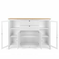 Ridgevalley Sideboard Bombita II - Weiß / Eiche Artisan Dekor -WOHNZIMMERMÖBEL Verkäufe 1000310614 211118 060556000110 DETAILS P000000001000310614