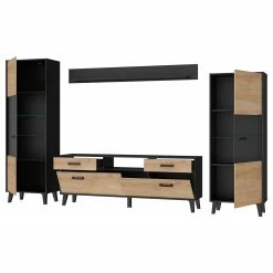 Norrwood Wohnwand Argenteuil I (4-teilig) - Eiche Artisan Dekor / Schwarz 15 Norrwood Wohnwand Argenteuil I (4-teilig) - Eiche Artisan Dekor / Schwarz -WOHNZIMMERMÖBEL Verkäufe 1000310663 211125 145323000039 DETAILS P000000001000310663