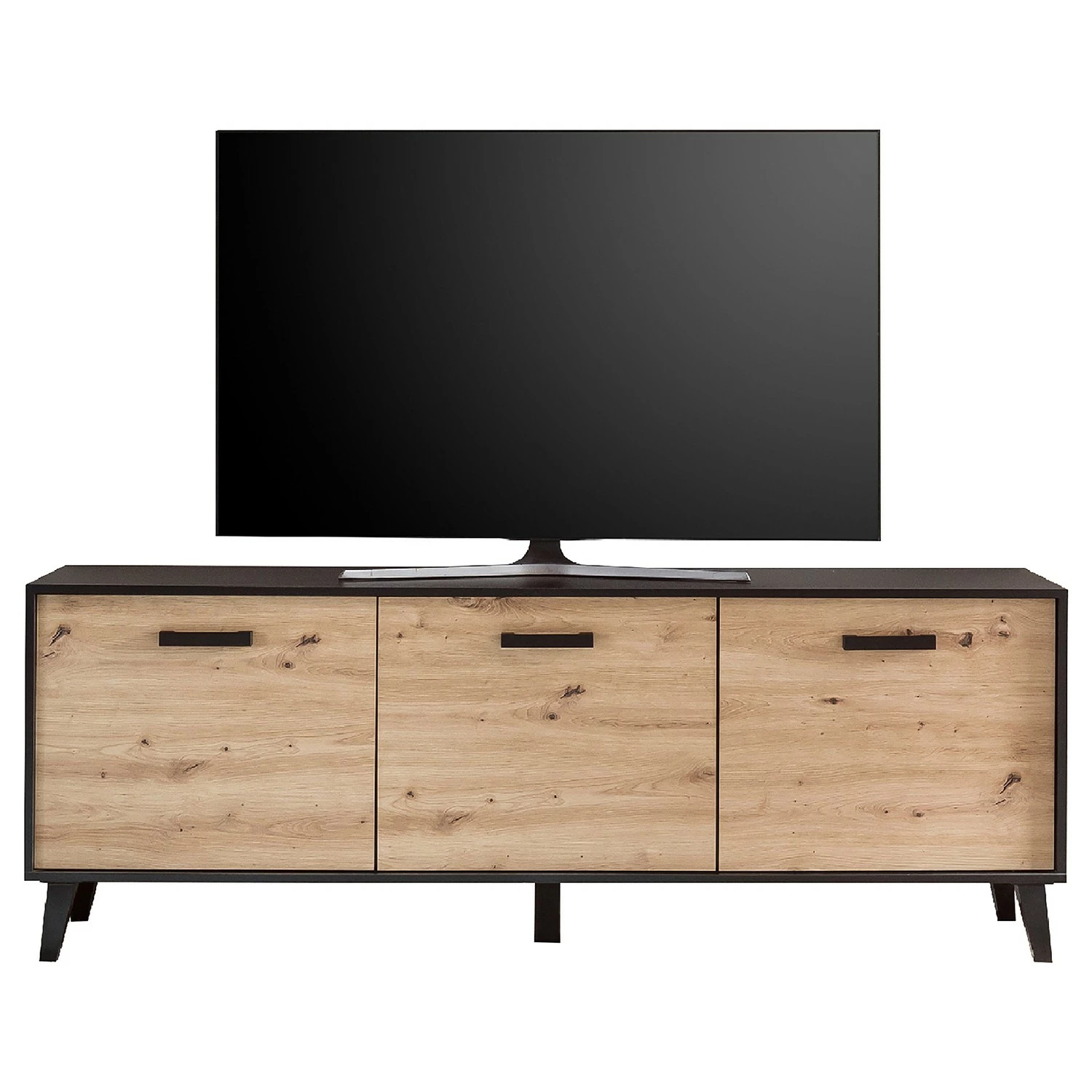 Norrwood Wohnwand Argenteuil II (3-teilig) - Eiche Artisan Dekor / Schwarz 6 Norrwood Wohnwand Argenteuil II (3-teilig) - Eiche Artisan Dekor / Schwarz – Bild 6