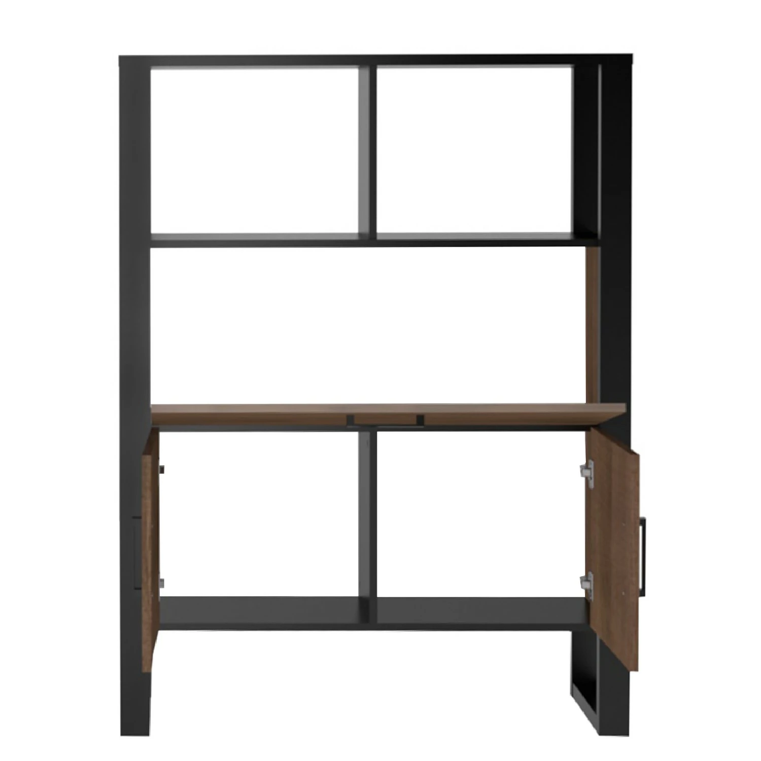 Red Living Wohnwand Norddal II (4-teilig) - Nussbaum Dekor / Schwarz 11 Red Living Wohnwand Norddal II (4-teilig) - Nussbaum Dekor / Schwarz – Bild 11