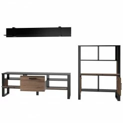 Red Living Wohnwand Norddal IV (3-teilig) - Nussbaum Dekor / Schwarz 14 Red Living Wohnwand Norddal IV (3-teilig) - Nussbaum Dekor / Schwarz -WOHNZIMMERMÖBEL Verkäufe 1000310668 211125 145543000100 DETAILS P000000001000310668