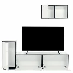 Now! by hülsta Wohnwand now to go colour I (4-teilig) - Hochglanz Reinweiß / Schneeweiß -WOHNZIMMERMÖBEL Verkäufe 1000311298 211201 14490600562 DETAILS P000000001000311298