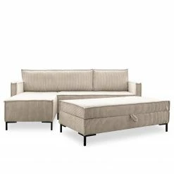 Loftscape Ecksofa Maura - Cordstoff Poppy: Beige - Mit Hocker 23 Loftscape Ecksofa Maura - Cordstoff Poppy: Beige - Mit Hocker -WOHNZIMMERMÖBEL Verkäufe 1000311495 211202 06563700071 DETAILS P000000001000311495