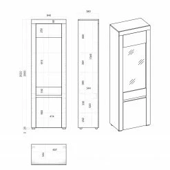 Loftscape Wohnwand Stonda II (4-teilig) - Anthrazit -WOHNZIMMERMÖBEL Verkäufe 1000314593 211209 12532200746 SKETCH DETAILS P000000001000314593 sketch
