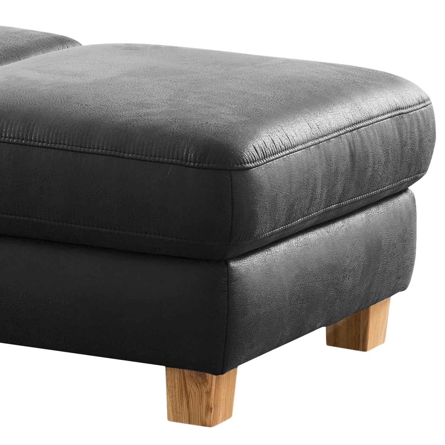 Fredriks Polsterhocker Kikuu - Microfaser - Microfaser Taeko: Schwarz 5 Fredriks Polsterhocker Kikuu - Microfaser - Microfaser Taeko: Schwarz – Bild 5