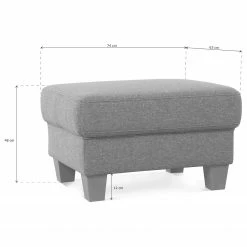 Fredriks Polsterhocker Eustis - Flachgewebe Amra: Anthrazit -WOHNZIMMERMÖBEL Verkäufe 1000314599 211221 130509001137 SKETCH DETAILS P000000001000314599 sketch