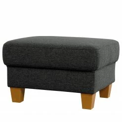 Fredriks Polsterhocker Eustis - Flachgewebe Amra: Anthrazit