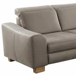 Fredriks Ecksofa Kikuu - Microfaser - Microfaser Taeko: Grau - Ottomane davorstehend rechts - Mit Schlaffunktion -WOHNZIMMERMÖBEL Verkäufe 1000314624 211221 13052400998 DETAILS P000000001000314624