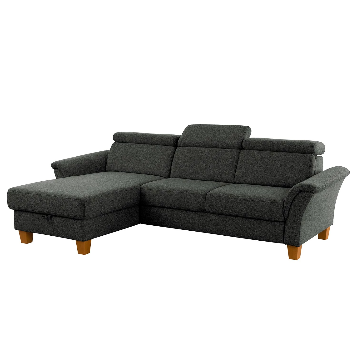 Fredriks Ecksofa Estufa - Flachgewebe - Flachgewebe Amra: Anthrazit - Longchair davorstehend links - Mit Schlaffunktion 5 Fredriks Ecksofa Estufa - Flachgewebe - Flachgewebe Amra: Anthrazit - Longchair davorstehend links - Mit Schlaffunktion – Bild 5