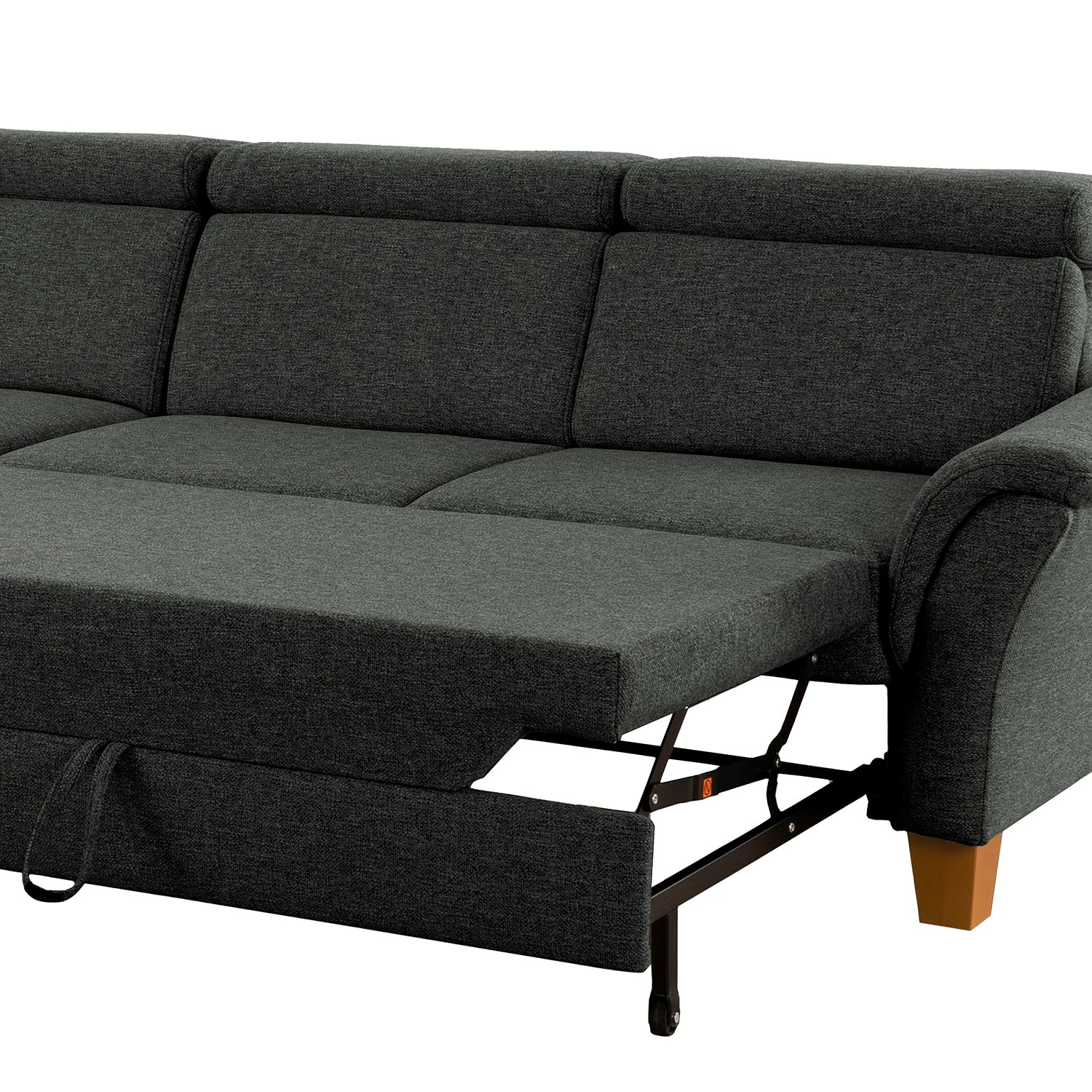 Fredriks Ecksofa Estufa - Flachgewebe - Flachgewebe Amra: Anthrazit - Longchair davorstehend links - Mit Schlaffunktion 11 Fredriks Ecksofa Estufa - Flachgewebe - Flachgewebe Amra: Anthrazit - Longchair davorstehend links - Mit Schlaffunktion – Bild 11
