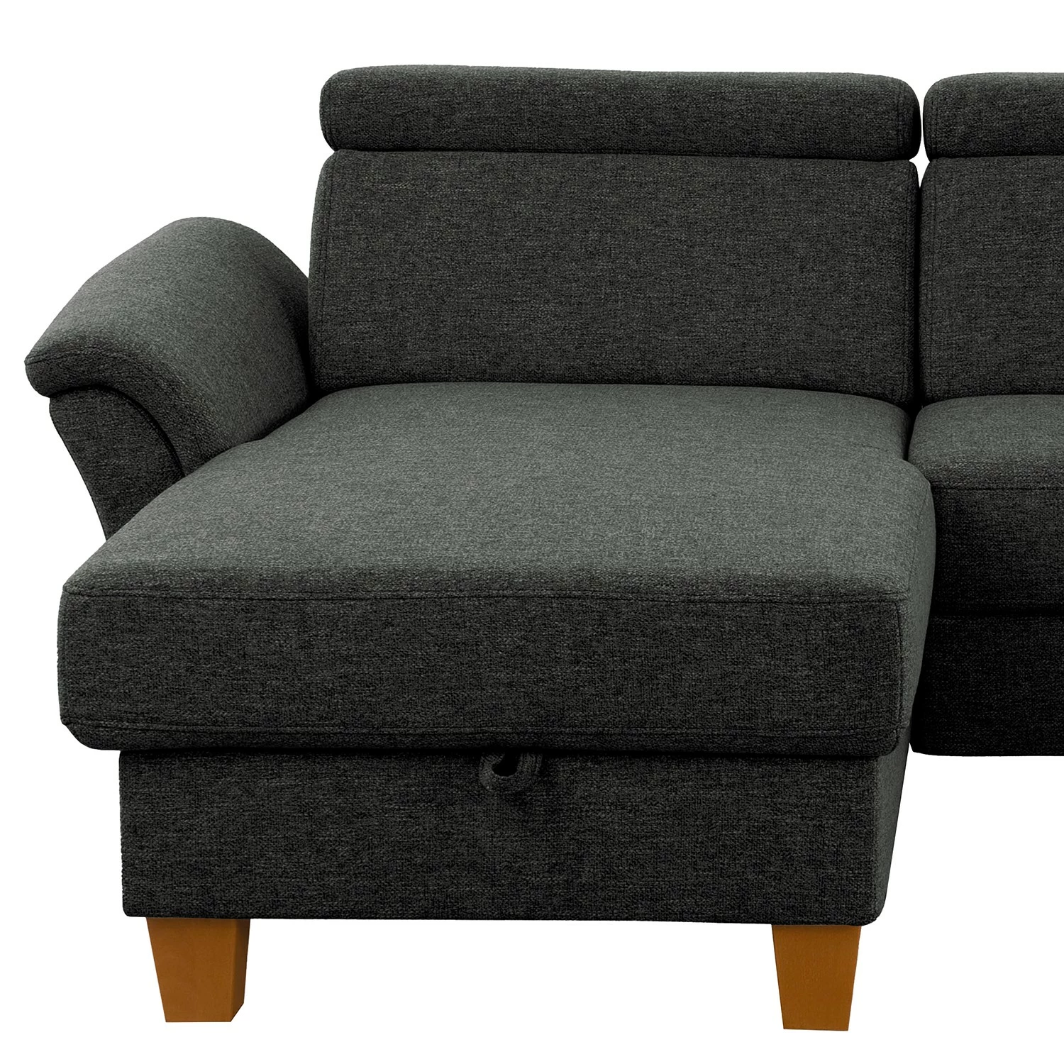 Fredriks Ecksofa Estufa - Flachgewebe - Flachgewebe Amra: Anthrazit - Longchair davorstehend links - Mit Schlaffunktion 14 Fredriks Ecksofa Estufa - Flachgewebe - Flachgewebe Amra: Anthrazit - Longchair davorstehend links - Mit Schlaffunktion – Bild 14