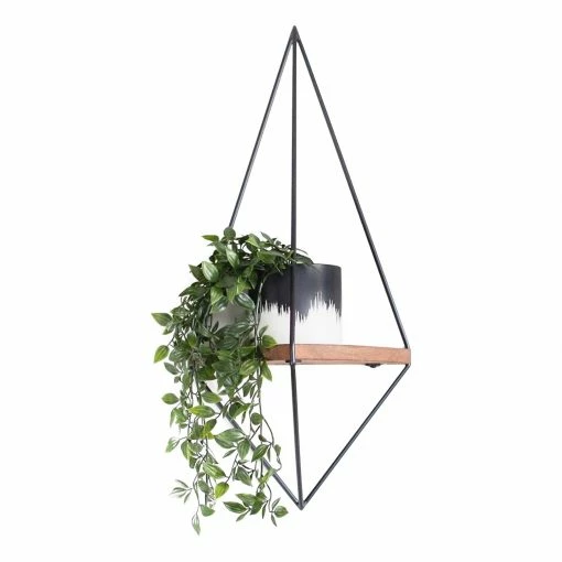 Red Living Wandregal Willes II - Fichte massiv / Metall - Fichte / Schwarz -WOHNZIMMERMÖBEL Verkäufe 1000314859 211214 13383100058 IMAGE P000000001000314859