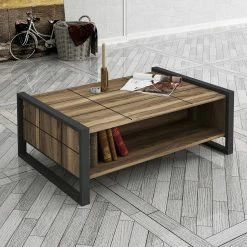 Red Living Couchtisch Lando - Walnuss Dekor / Grau -WOHNZIMMERMÖBEL Verkäufe 1000314885 211214 13383200098 MOOD DETAILS P000000001000314885 mood