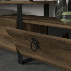 Red Living TV-Lowboard Amarante - Walnuss Dekor / Schwarz -WOHNZIMMERMÖBEL Verkäufe 1000314889 211214 13383300144 DETAILS P000000001000314889