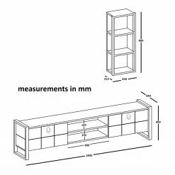 Red Living Wohnkombination Lando (2-teilig) - Walnuss Dekor / Grau 13 Red Living Wohnkombination Lando (2-teilig) - Walnuss Dekor / Grau -WOHNZIMMERMÖBEL Verkäufe 1000314893 211214 13383300617 SKETCH DETAILS P000000001000314893 sketch