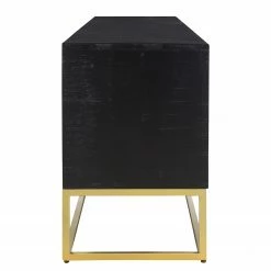 Jack & Alice TV-Lowboard Nooble - Mango massiv / Metall - Mango Schwarz / Gold -WOHNZIMMERMÖBEL Verkäufe 1000315454 220427 045 DETAILS P000000001000315454